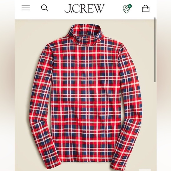 J.Crew XS Plaid Turtleneck New Tags NWT - Picture 4 of 7